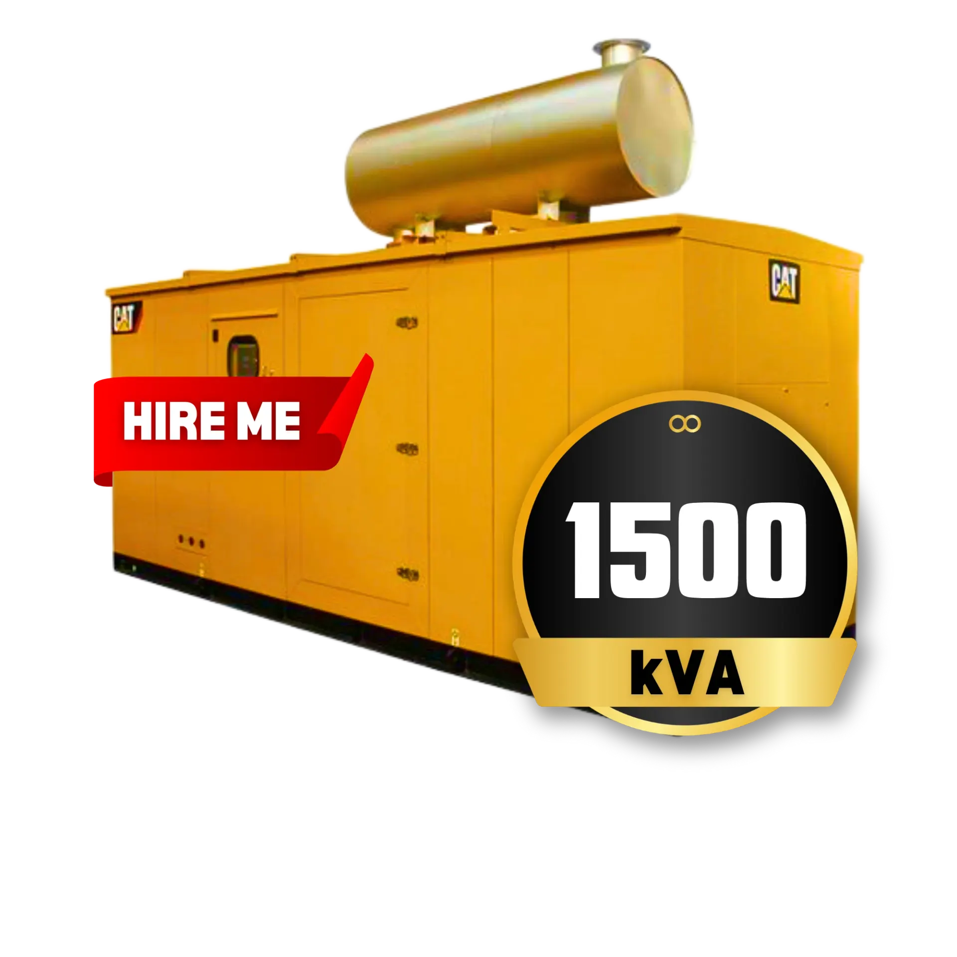 A 1500kVA Caterpillar generator set available for hire from Eastern Generators