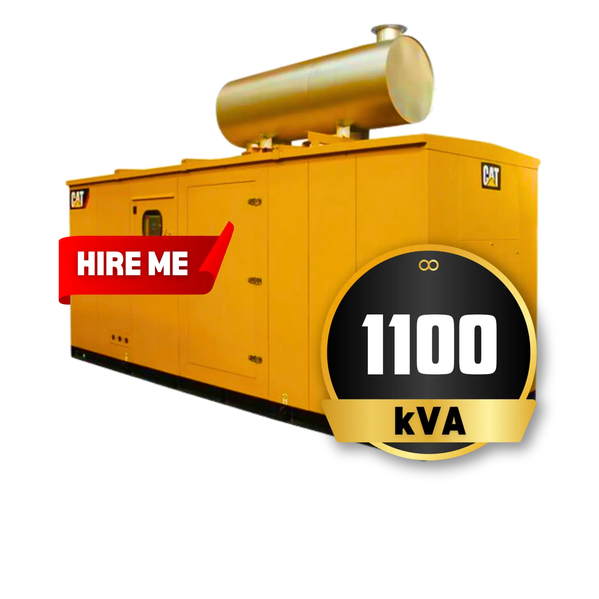 A 1100kVA Caterpillar generator set available for hire from Eastern Generators