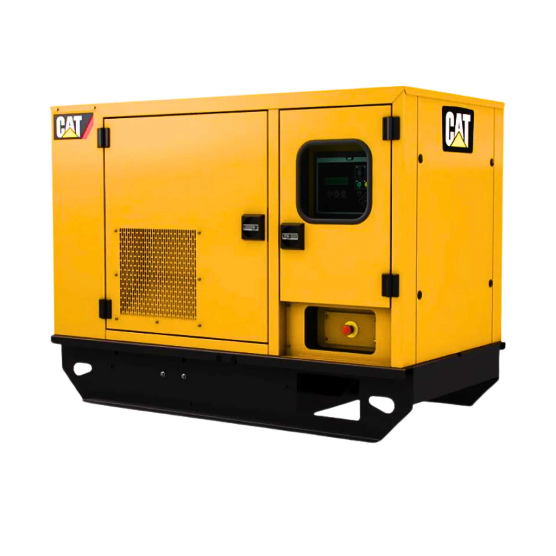 A Caterpillar generator set from the 20kVA to 80kVA hire range